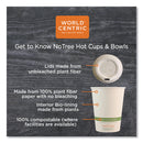 World Centric NoTree Paper Hot Cups, 10 oz, Natural, 1,000/Carton