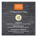 World Centric Fiber Containers, 60 oz, 7.5 x 9.8 x 2.7, Natural, Paper, 400/Carton