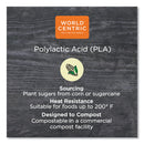 World Centric PLA Clear Cold Cups, 10 oz, Clear, 1,000/Carton