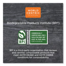 World Centric PLA Lids for Fiber Burrito Bowls, 9.7" Diameter, Clear, Plastic, 300/Carton