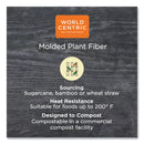 World Centric Fiber Bento Box Containers, 5-Compartment, 11.8 x 9.4 x 2, Natural, Paper, 300/Carton