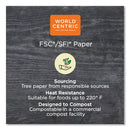 World Centric Paper Bowls, 24 oz, 4.4" Diameter x 4.4"h, White, 500/Carton