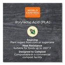 World Centric PLA Lids for Fiber Containers, 8.8 x 6.9 x 0.8, Clear, Plastic, 400/Carton