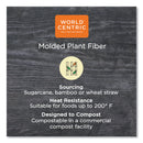 World Centric Fiber Hinged Hoagie Box Containers, 2-Compartment, 9 x 6 x 3, Natural, Paper, 500/Carton