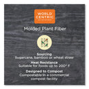 World Centric Fiber Plates, 9" dia, Natural, 1,000/Carton