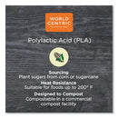 World Centric PLA Lids for Hot Cups, Fits 10 oz to 20 oz Cups, White, 1,000/Carton