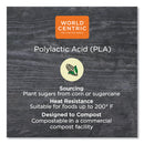 World Centric PLA Clear Cold Cups, 20 oz, Clear, 1,000/Carton