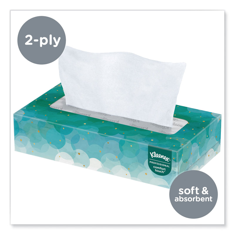 Kleenex White Facial Tissue for Business, 2-Ply, White, Pop-Up Box, 100 Sheets/Box, 36 Boxes/Carton