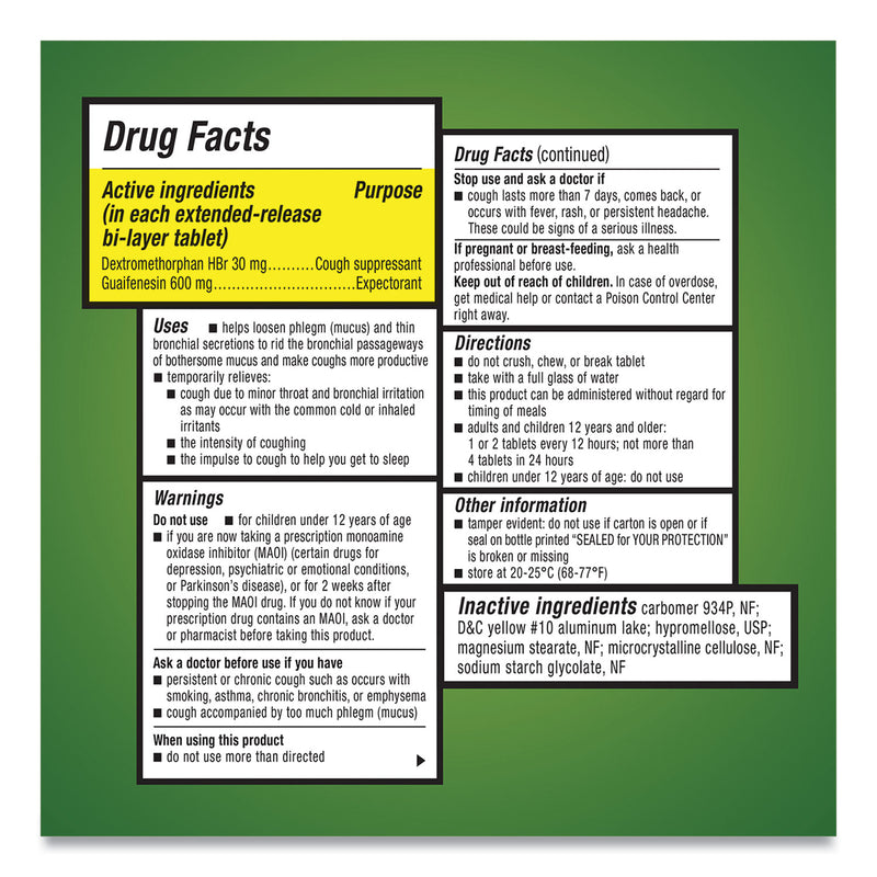 Mucinex DM Expectorant and Cough Suppressant, 40 Tablets/Box