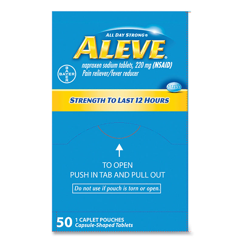 Aleve Pain Reliever Tablets, 50 Packs/Box