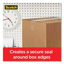 Scotch Box Lock Shipping Packaging Tape with Dispenser, 3" Core, 1.88" x 54.6 yds, Clear, 4/Pack