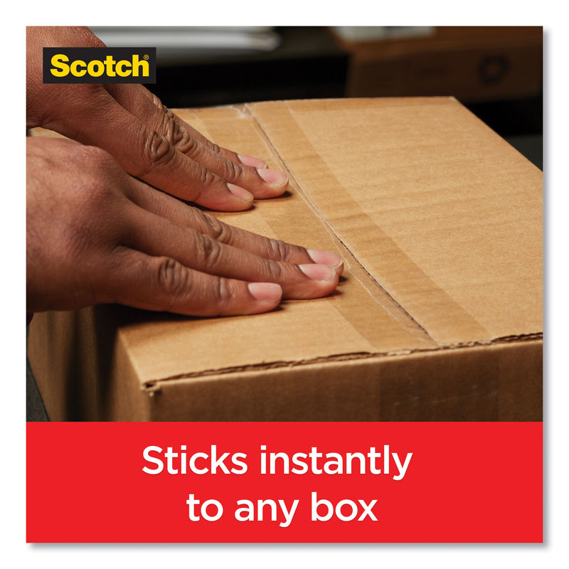 Scotch Box Lock Shipping Packaging Tape with Dispenser, 3" Core, 1.88" x 54.6 yds, Clear, 4/Pack