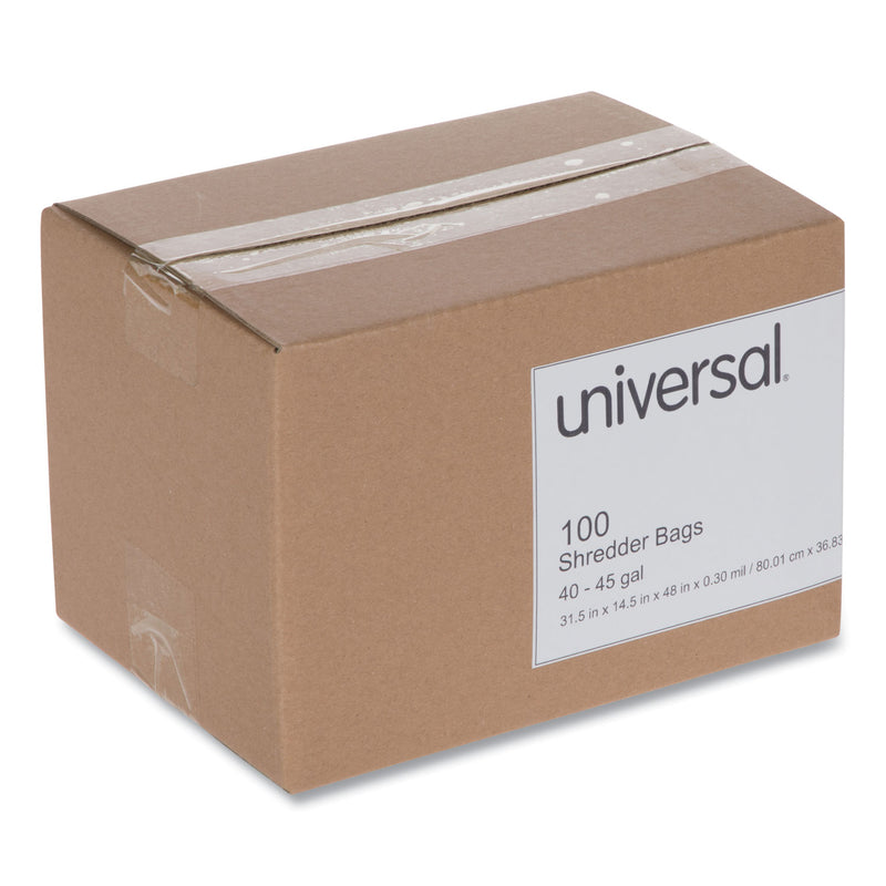 Universal High-Density Shredder Bags, 40-45 gal Capacity, 100/Box