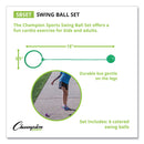 Champion Sports Swing Ball Set, 5.5" Diameter, Assorted Colors, 6/Set