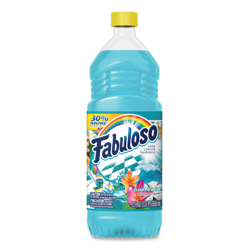 Fabuloso Multi-use Cleaner, Ocean Paradise Scent, 22 oz Bottle, 12/Carton