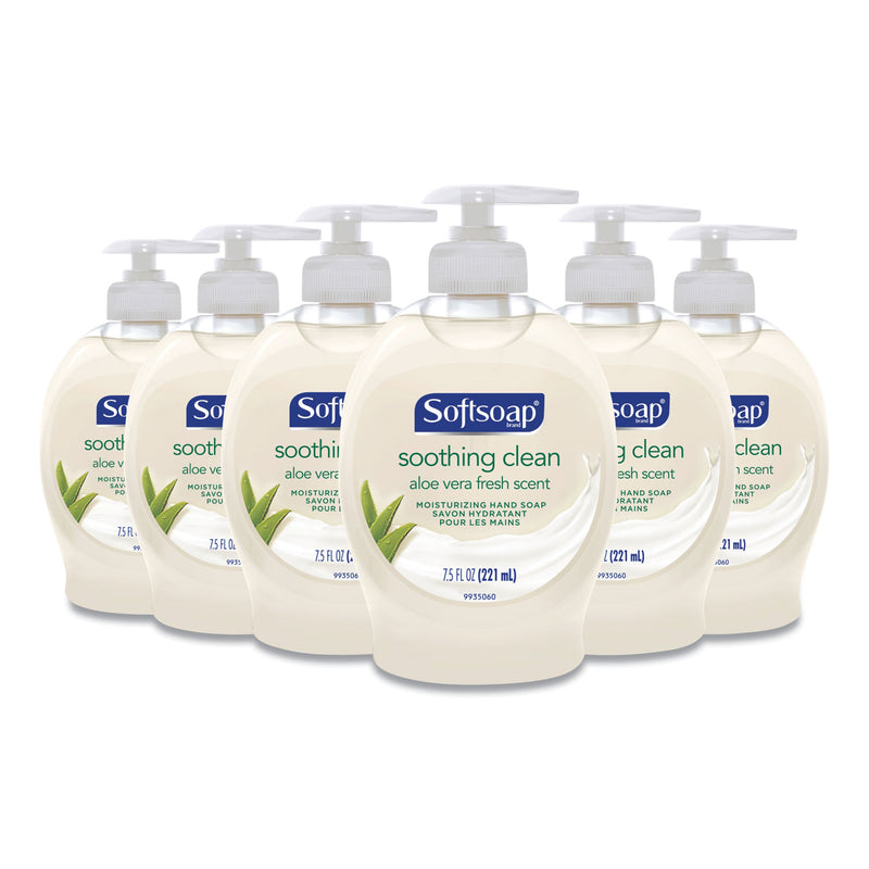 Softsoap Moisturizing Hand Soap, Aloe, 7.5 oz Bottle, 6/Carton