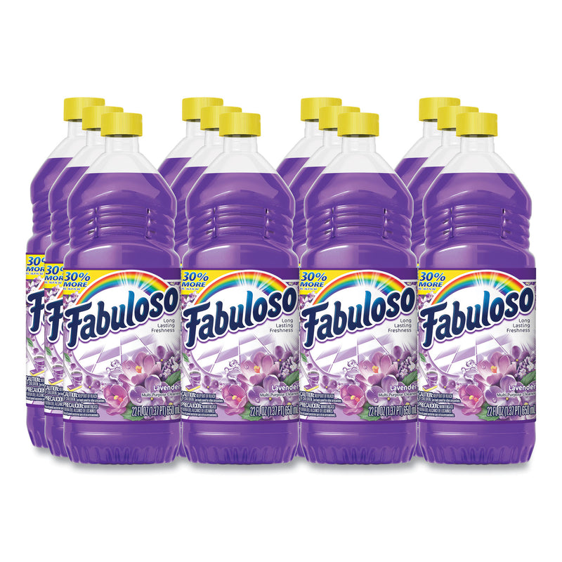 Fabuloso All-Purpose Cleaner, Lavender Scent, 22 oz Bottle, 12/Carton