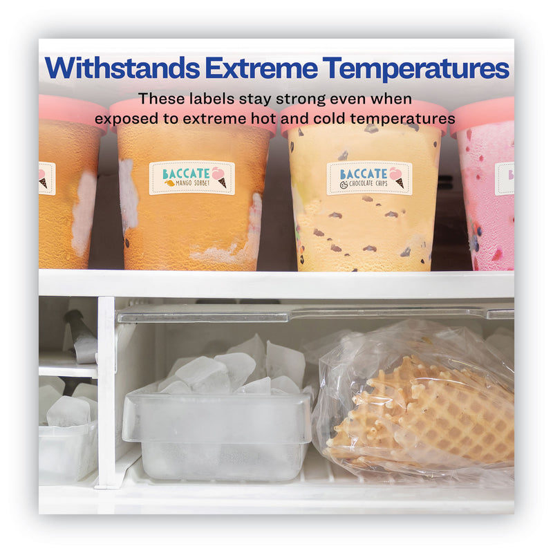 Avery Waterproof Address Labels with TrueBlock and Sure Feed, Laser Printers, 1 x 2.63, White, 30/Sheet, 50 Sheets/Pack