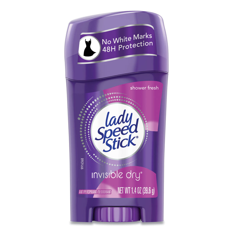 Lady Speed Stick Invisible Dry Antiperspirant, Fresh Scent, 1.4 oz, White, 12/Carton
