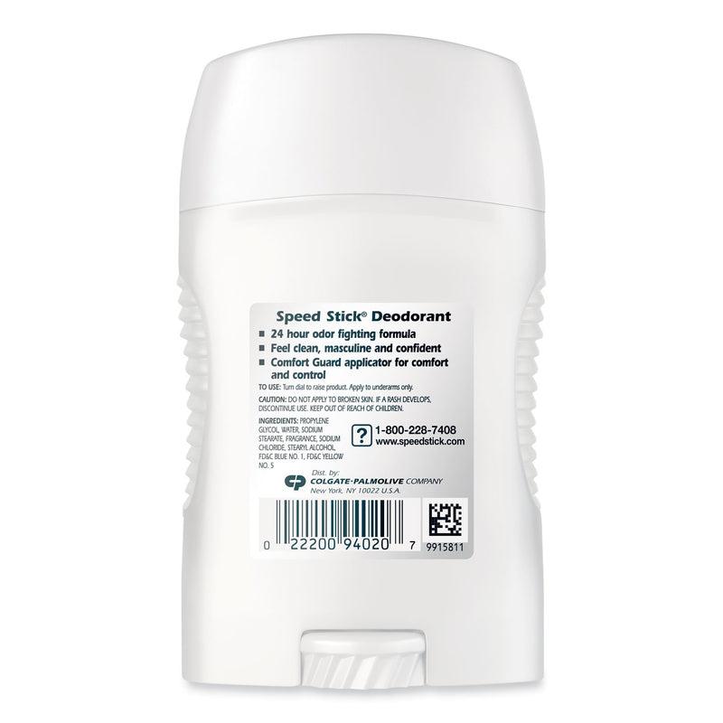 Speed Stick Deodorant, Regular Scent, 1.8 oz, White, 12/Carton