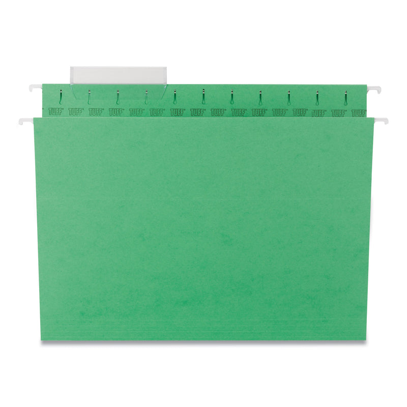 Smead TUFF Hanging Folders with Easy Slide Tab, Letter Size, 1/3-Cut Tabs, Green, 18/Box