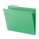 Smead TUFF Hanging Folders with Easy Slide Tab, Letter Size, 1/3-Cut Tabs, Green, 18/Box