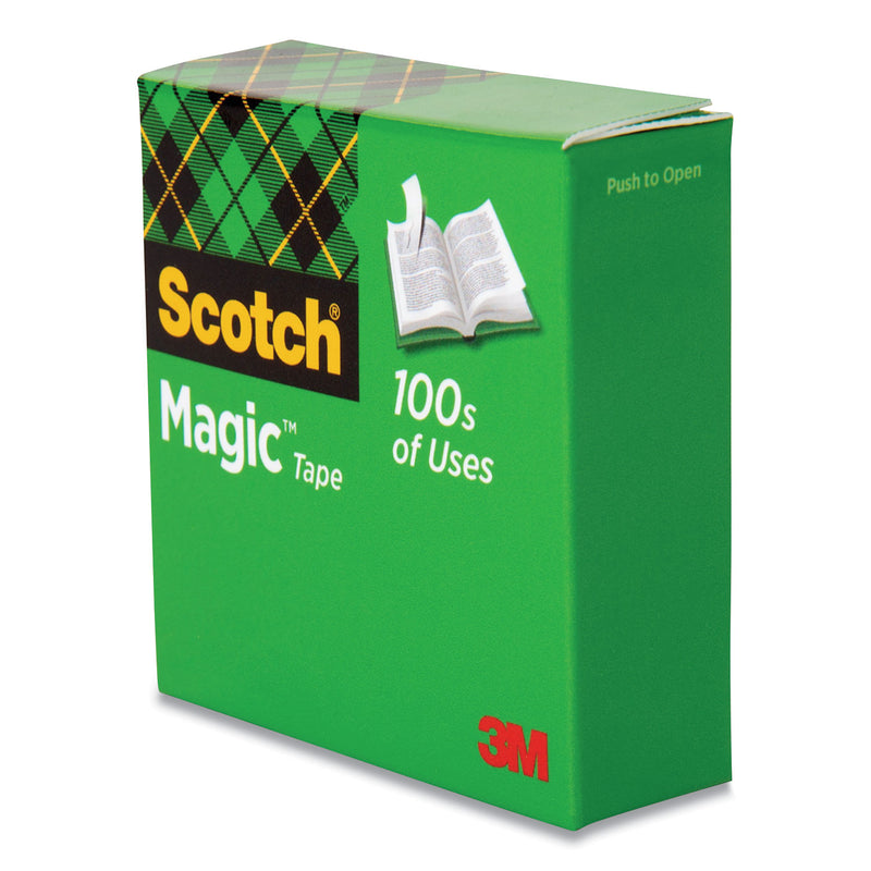 Scotch Magic Tape Refill, 1" Core, 0.5" x 36 yds, Clear