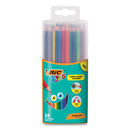 BIC #2 Pencil Xtra Fun, HB (#2), Black Lead, Assorted Barrel Colors, 18/Pack