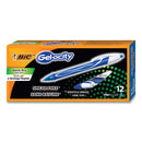 BIC Gel-ocity Quick Dry Gel Pen, Retractable, Fine 0.5 mm, Blue Ink, Blue Barrel, Dozen