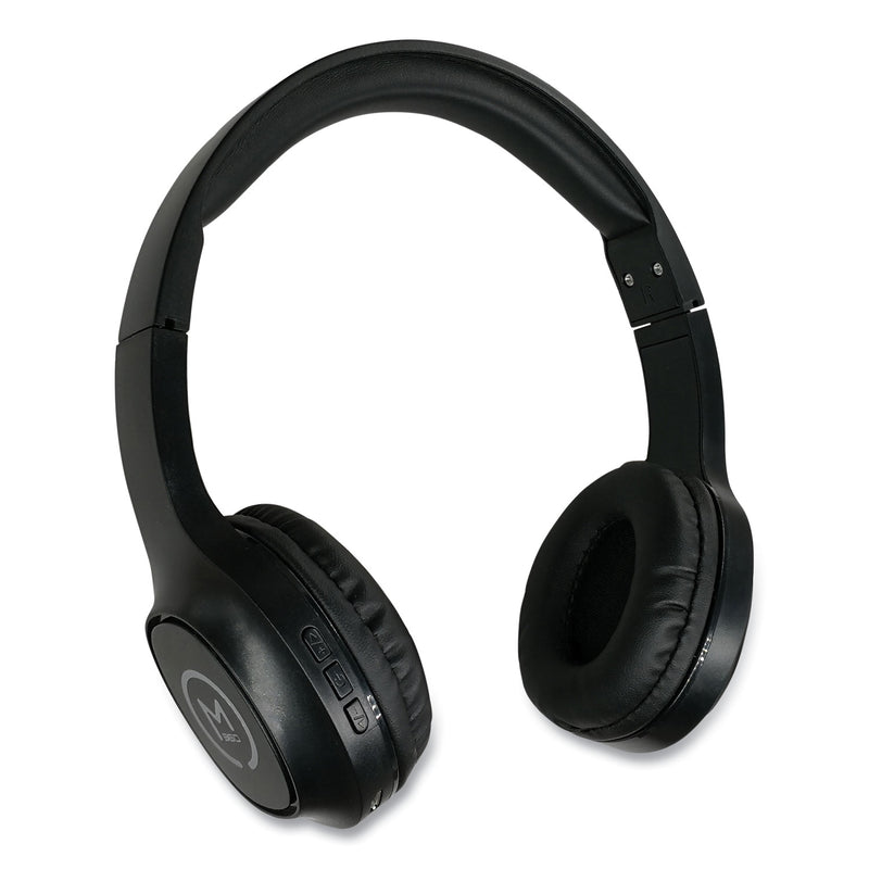 Morpheus 360 TREMORS Stereo Wireless Headphones with Microphone, 3 ft Cord, Black