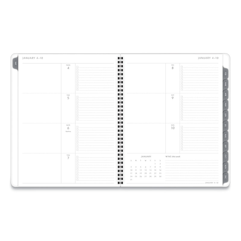 AT-A-GLANCE Elevation Linen Weekly/Monthly Planner, 11 x 8.5, Charcoal Cover, 12-Month (Jan to Dec): 2023