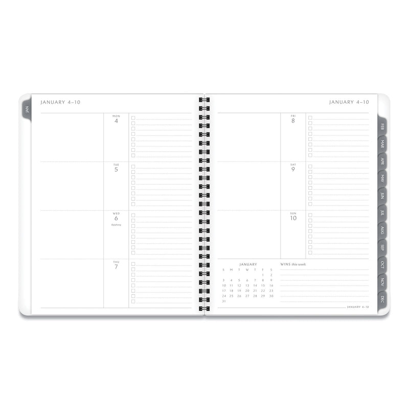AT-A-GLANCE Elevation Linen Weekly/Monthly Planner, 8.75 x 7, Charcoal Cover, 12-Month (Jan to Dec): 2023