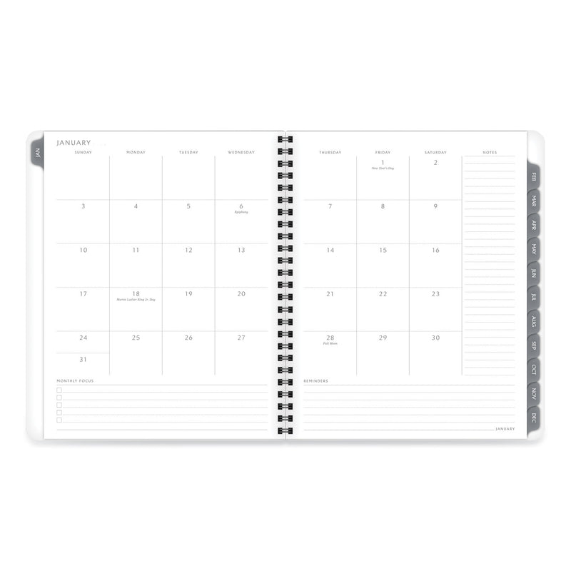 AT-A-GLANCE Elevation Linen Weekly/Monthly Planner, 8.75 x 7, Charcoal Cover, 12-Month (Jan to Dec): 2023