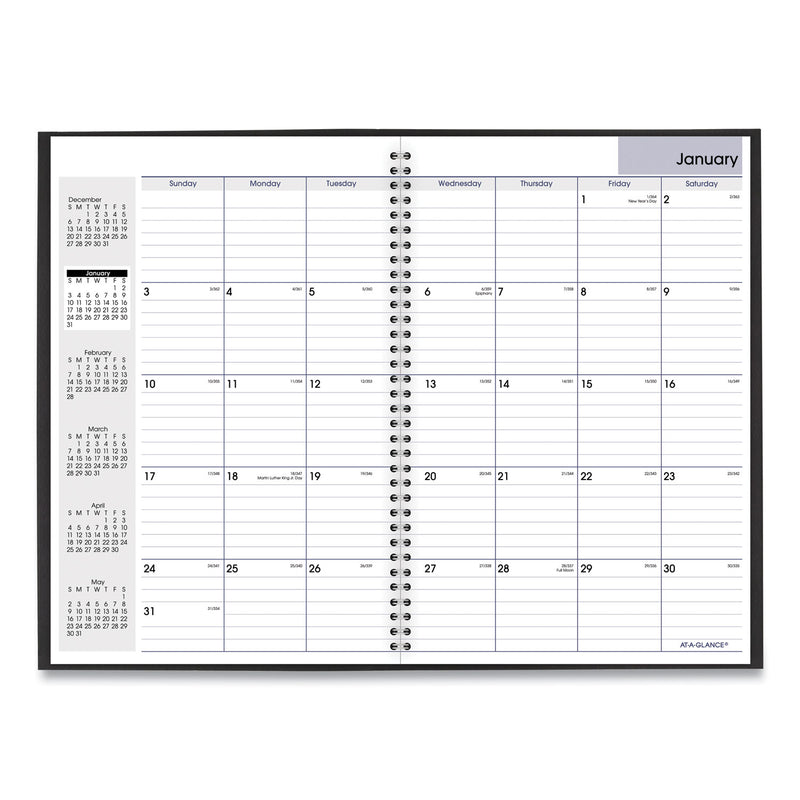 AT-A-GLANCE DayMinder Monthly Planner, Ruled Blocks, 12 x 8, Black Cover, 14-Month (Dec to Jan): 2022 to 2024