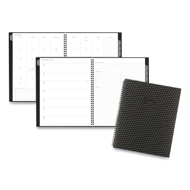 AT-A-GLANCE Elevation Poly Weekly/Monthly Planner, 11 x 8.5, Black Cover, 12-Month (Jan to Dec): 2023