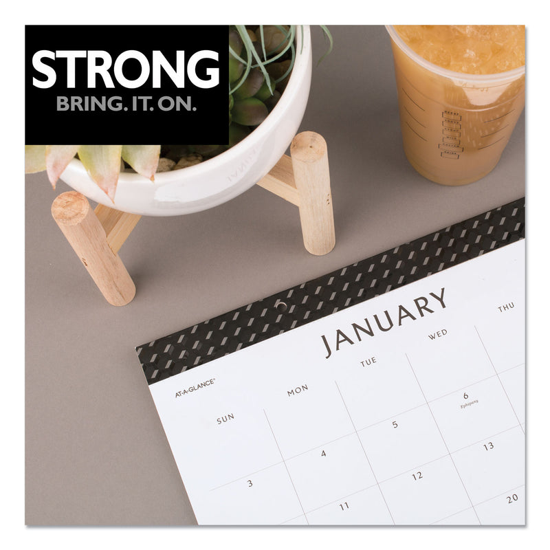AT-A-GLANCE Elevation Desk Pad Calendars, 21.75 x 17, White Sheets, Black Binding, Clear Corners, 12-Month (Jan to Dec): 2023