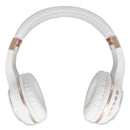 Morpheus 360 SERENITY Stereo Wireless Headphones with Microphone, 3 ft Cord, White/Rose Gold