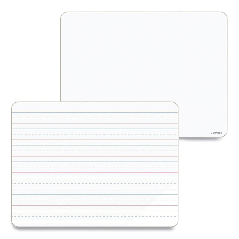 U Brands Double-Sided Dry Erase Lap Board, 12 x 9, White Surface, 10/Pack