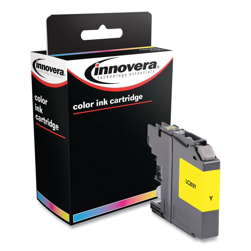 Innovera Remanufactured Yellow High-Yield Ink, Replacement for LC203Y, 550 Page-Yield