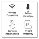 Morpheus 360 TREMORS Stereo Wireless Headphones with Microphone, 3 ft Cord, Black