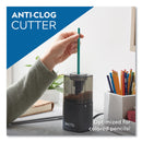 X-ACTO Model 1799 Powerhouse Office Electric Pencil Sharpener, AC-Powered, 3 x 3 x 7, Black/Silver/Smoke