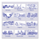 AT-A-GLANCE Illustrator’s Edition Wall Calendar, Victorian Illustrations Artwork, 12 x 12, White/Blue Sheets, 12-Month (Jan-Dec): 2023