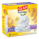 Glad OdorShield Tall Kitchen Drawstring Bags, 13 gal, 0.95 mil, 24" x 27.38", White, 240/Carton