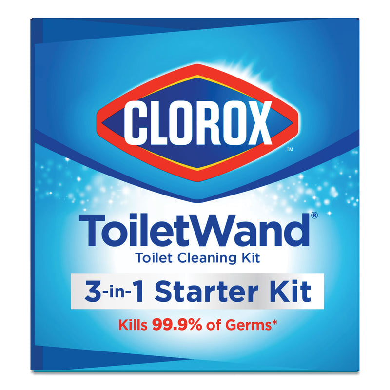 Clorox ToiletWand Disposable Toilet Cleaning System: Handle, Caddy and Refills, White