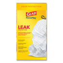 Glad OdorShield Tall Kitchen Drawstring Bags, 13 gal, 0.95 mil, 24" x 27.38", White, 240/Carton