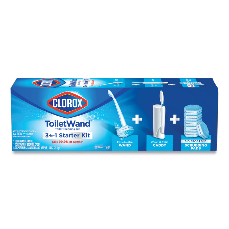 Clorox ToiletWand Disposable Toilet Cleaning System: Handle, Caddy and Refills, White
