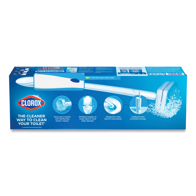 Clorox ToiletWand Disposable Toilet Cleaning System: Handle, Caddy and Refills, White