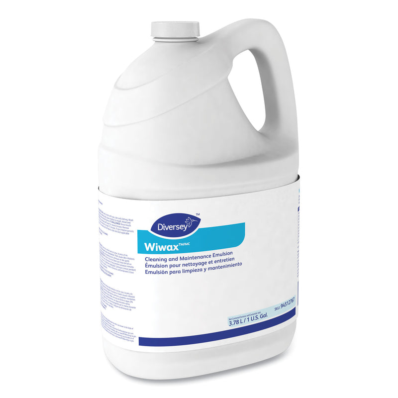 Diversey Wiwax Cleaning and Maintenance Solution, Liquid, 1 gal Bottle, 4/Carton