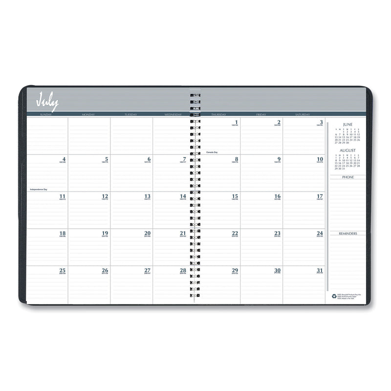 House of Doolittle 14-Month Recycled Ruled Monthly Planner, 11 x 8.5, Black Cover, 14-Month (July to Aug): 2022 to 2023