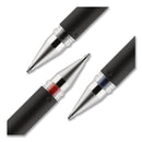 uniball 207 Impact Gel Pen, Stick, Bold 1 mm, Black Ink, Silver/Black Barrel
